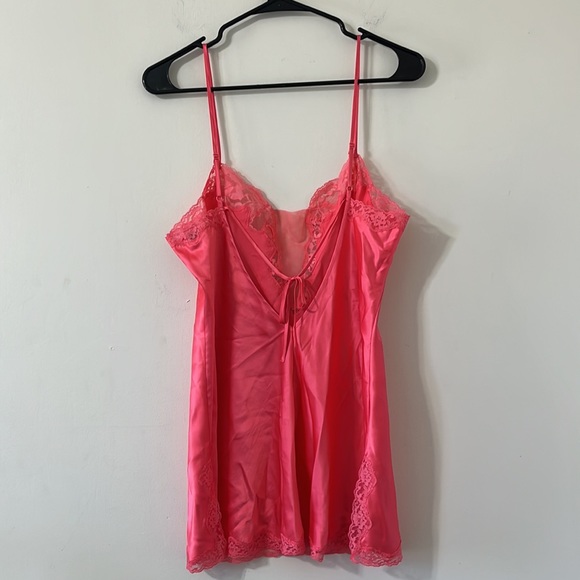 Victoria’s Secret Pink Lace Tie Back Adjustable Straps Camisole Tank Top Medium - Picture 7 of 9